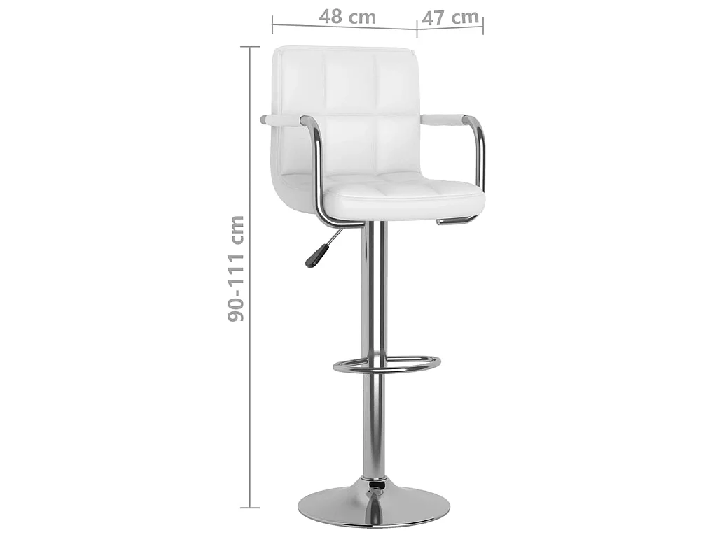 Bancos de bar 2 pcs couro artificial branco