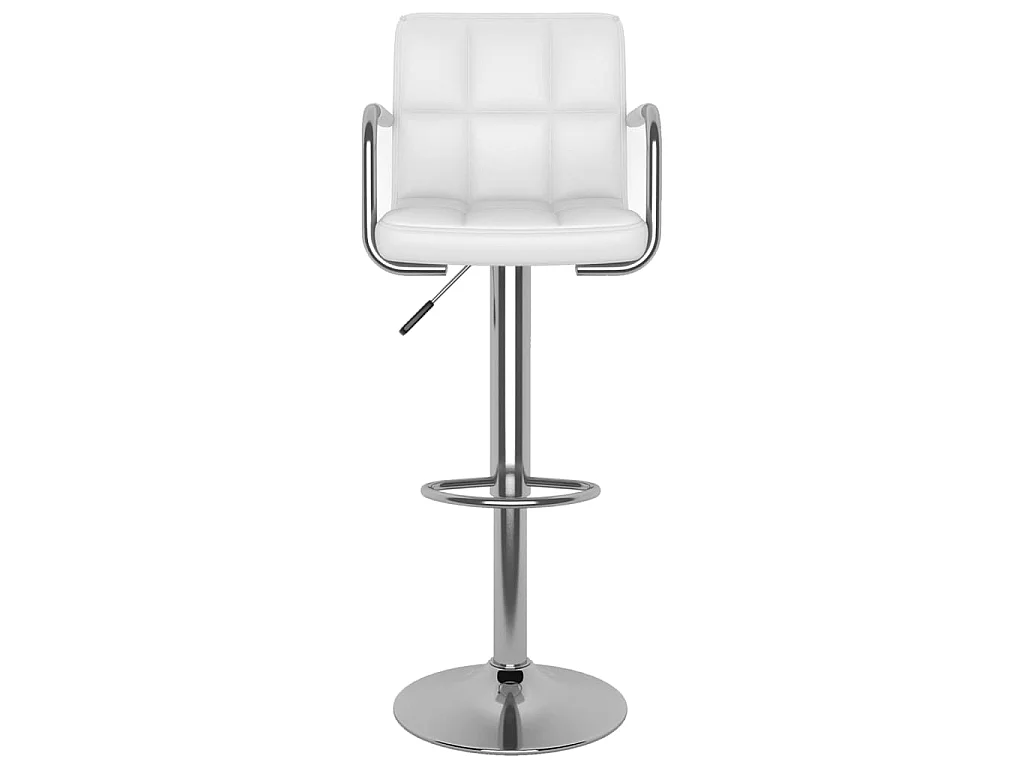 Bancos de bar 2 pcs couro artificial branco