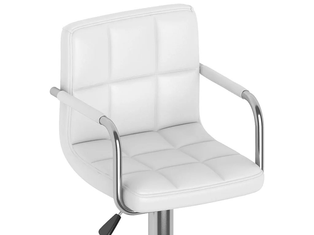 Bancos de bar 2 pcs couro artificial branco