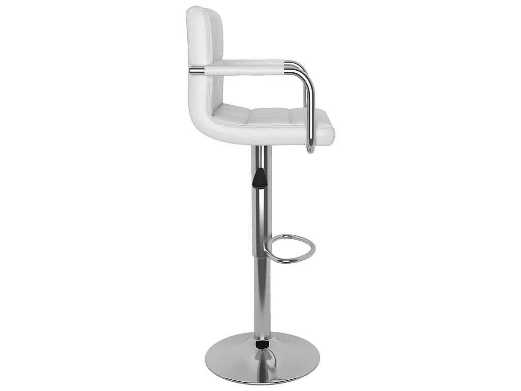 Barhocker 2 Stk. Weiß Kunstleder