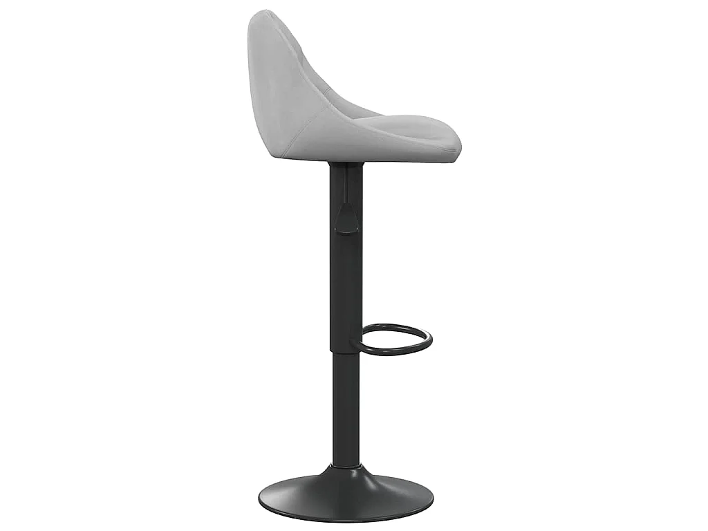 Sgabelli da Bar 2 pz Grigio Chiaro in Velluto