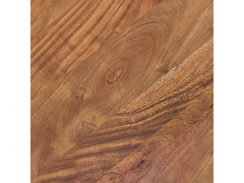 Banc 170 cm en bois d'acacia massif et pieds luge métal noir - OTTAWA