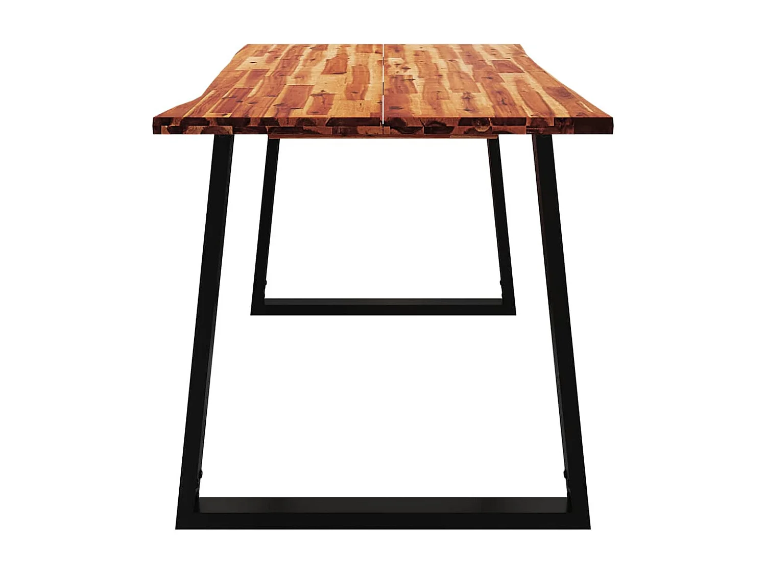 Tavolo da Pranzo Bordi Vivi 140x80x75 cm Legno Massello Acacia