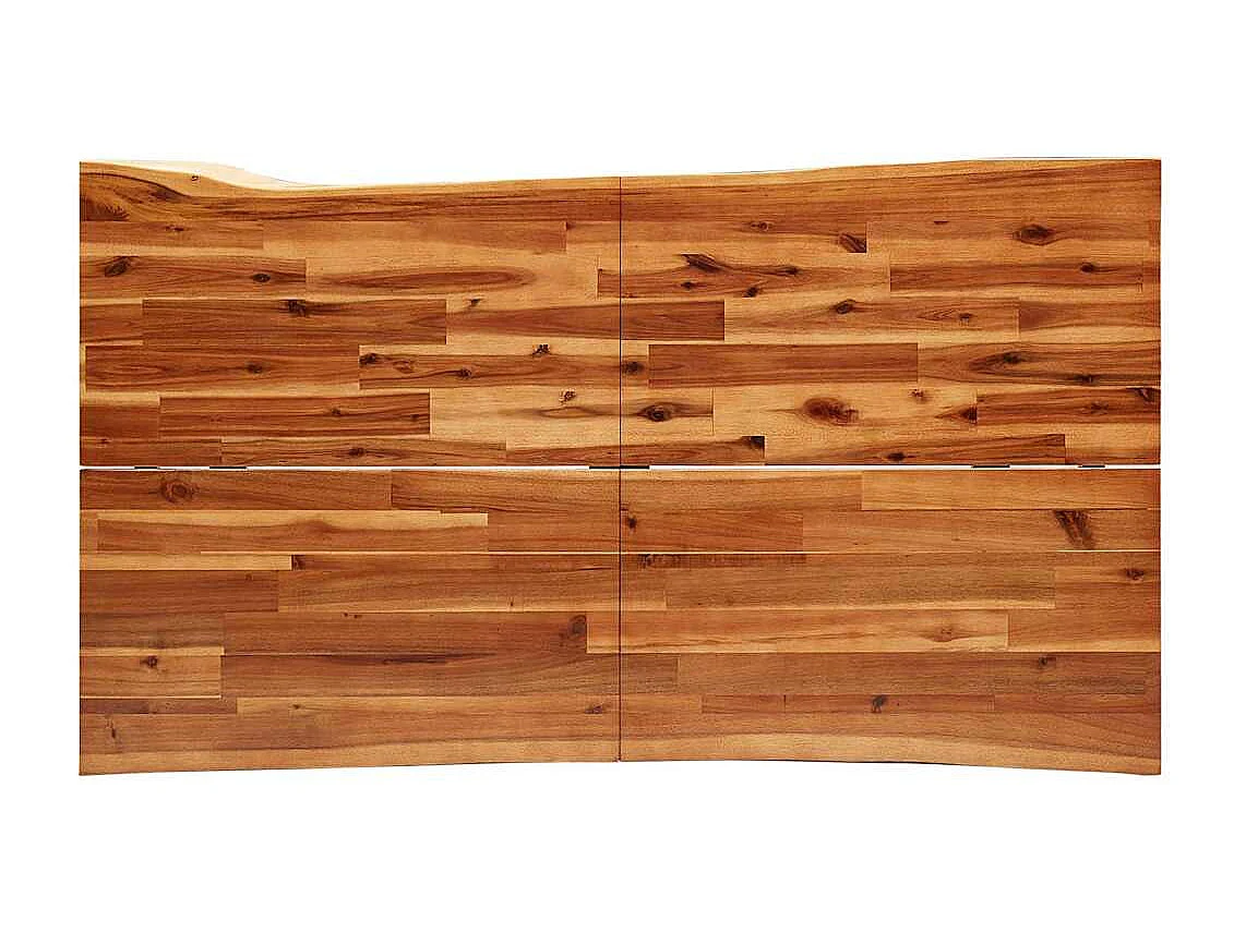 Tavolo da Pranzo Bordi Vivi 140x80x75 cm Legno Massello Acacia