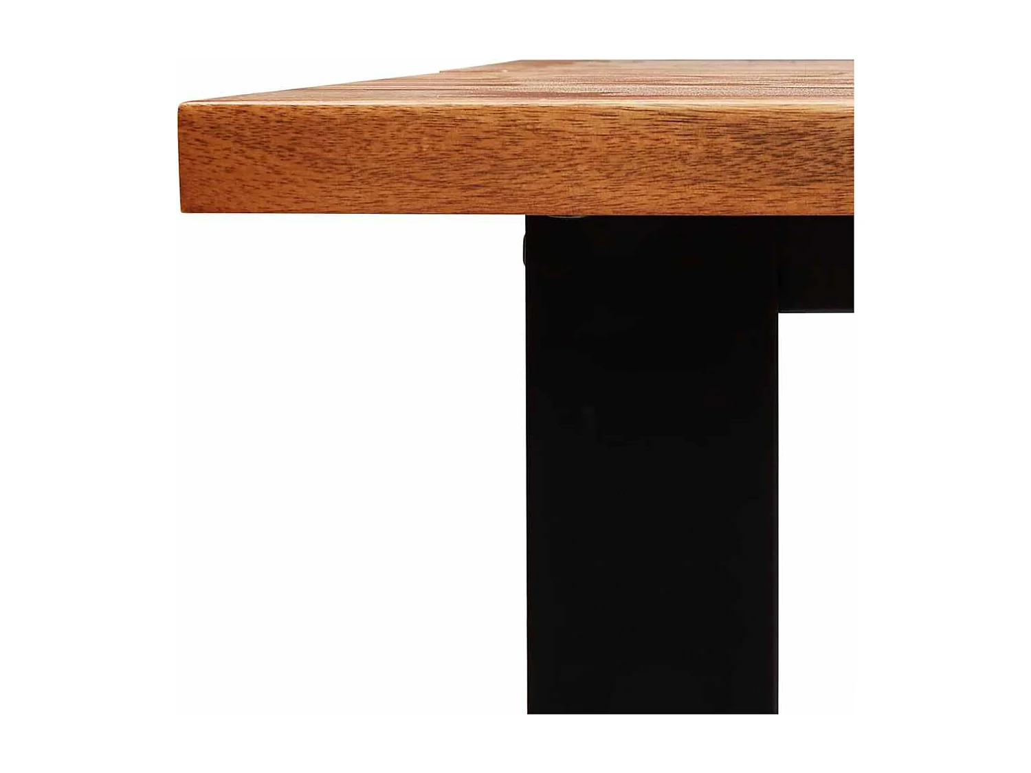 Tavolo da Pranzo Bordi Vivi 140x80x75 cm Legno Massello Acacia