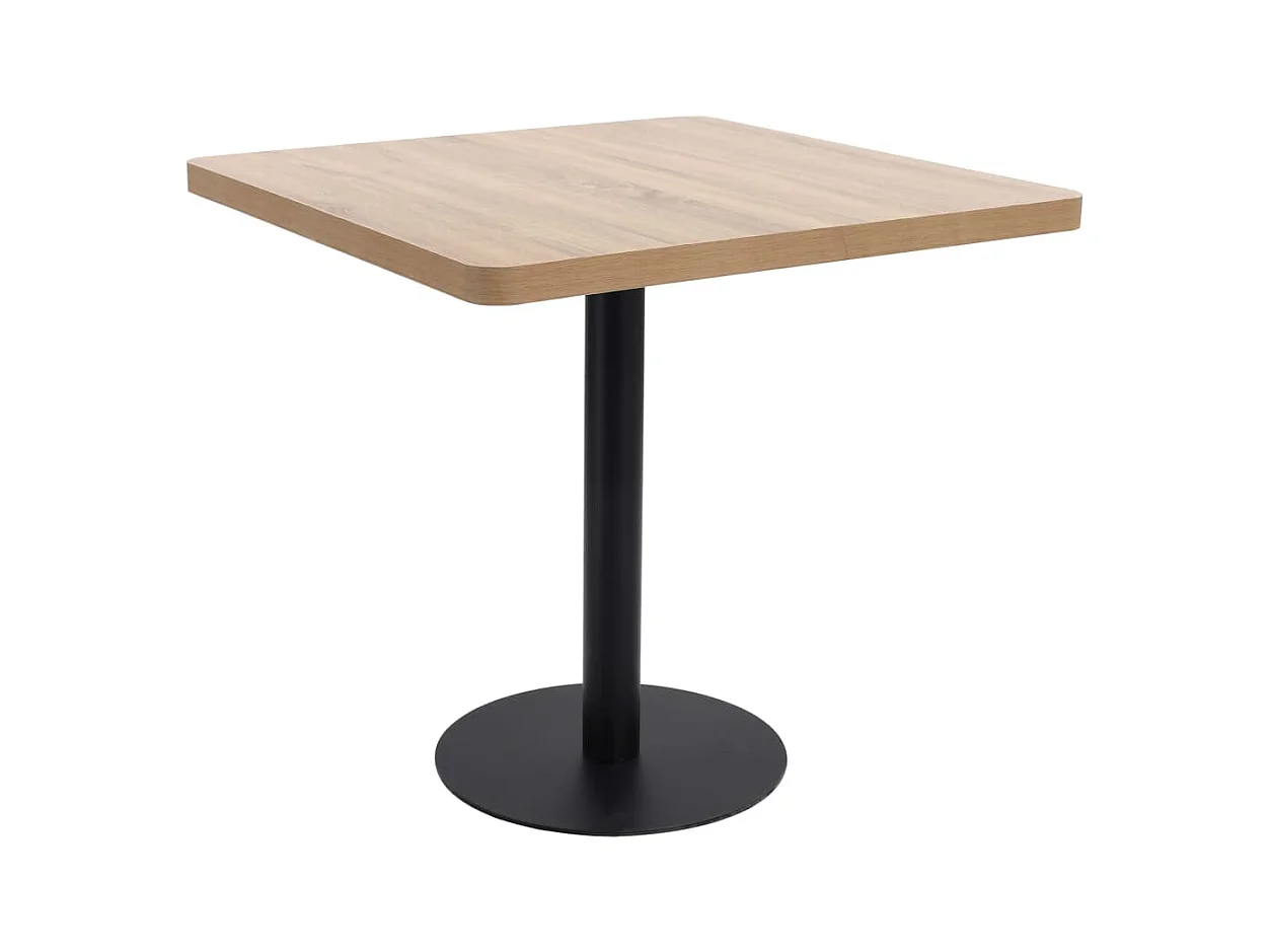 Table de bistro marron clair 80x80 cm MDF