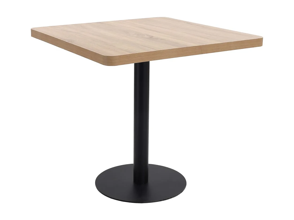 Bistrotisch Hellbraun 80x80 cm MDF