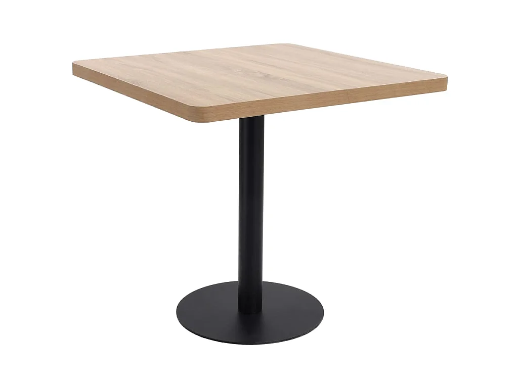 Table de bistro marron clair 80x80 cm MDF