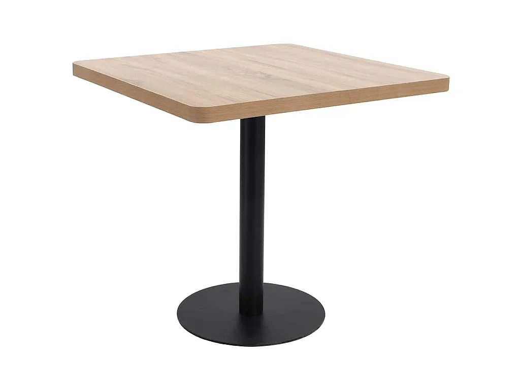 Bistrotisch Hellbraun 80x80 cm MDF