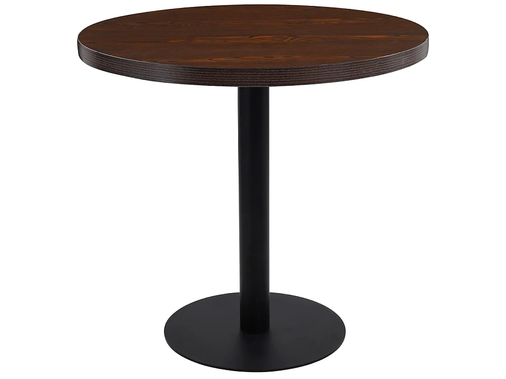 Table de bistro Marron foncé 80 cm MDF