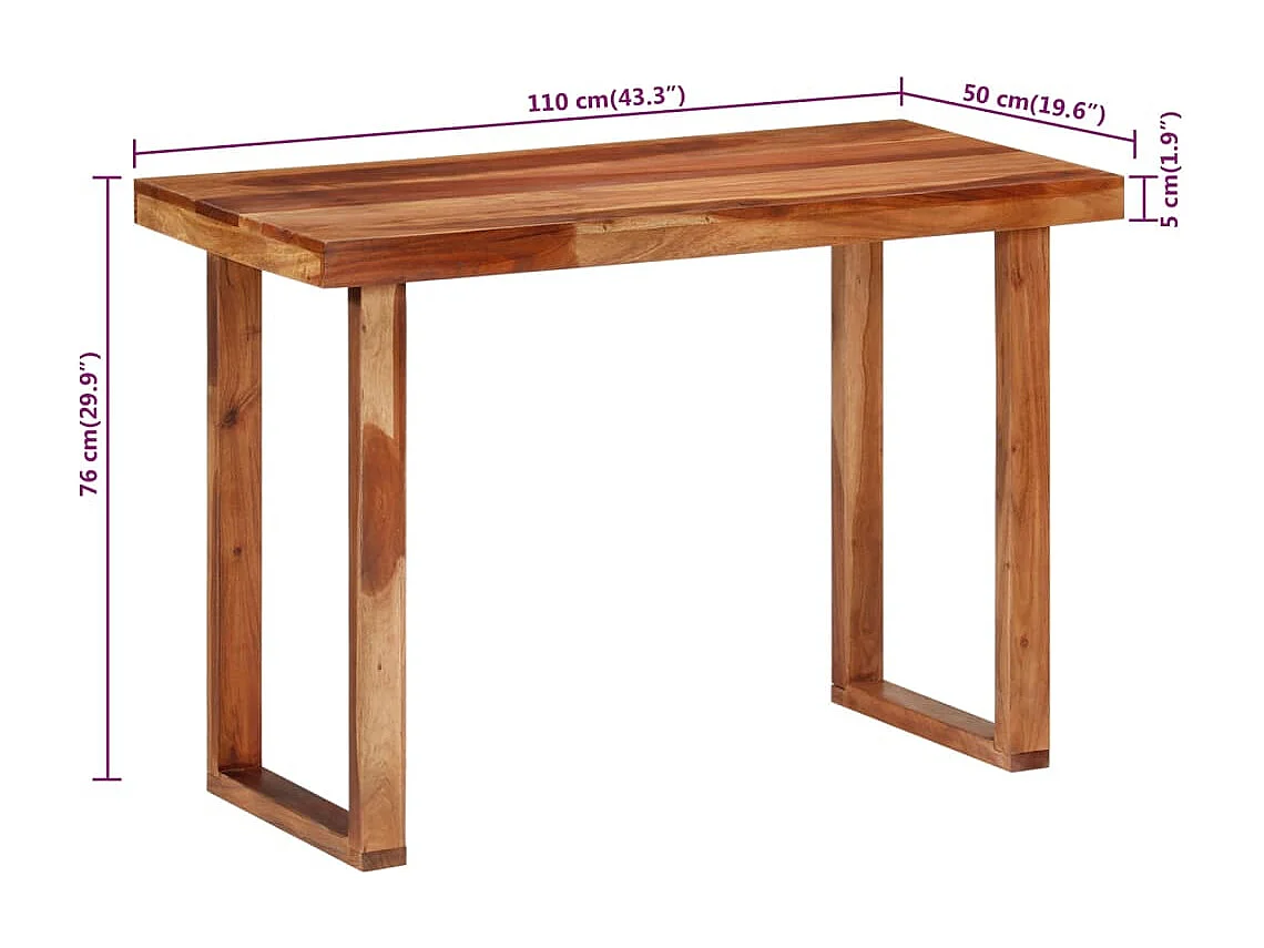 Esstisch 110x50x76 cm Massivholz Akazie