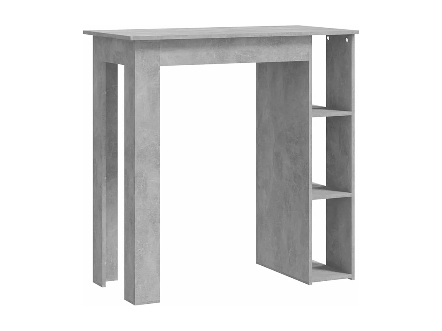 Table de bar avec étagère Gris béton Bois d'ingénierie