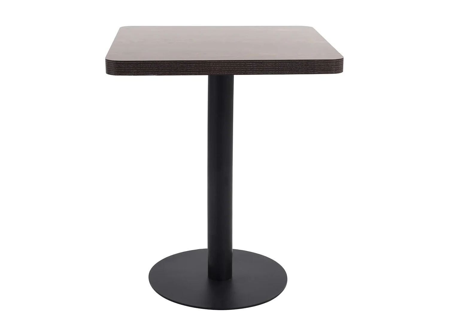 Mesa bistrô 60x60 cm MDF castanho-escuro