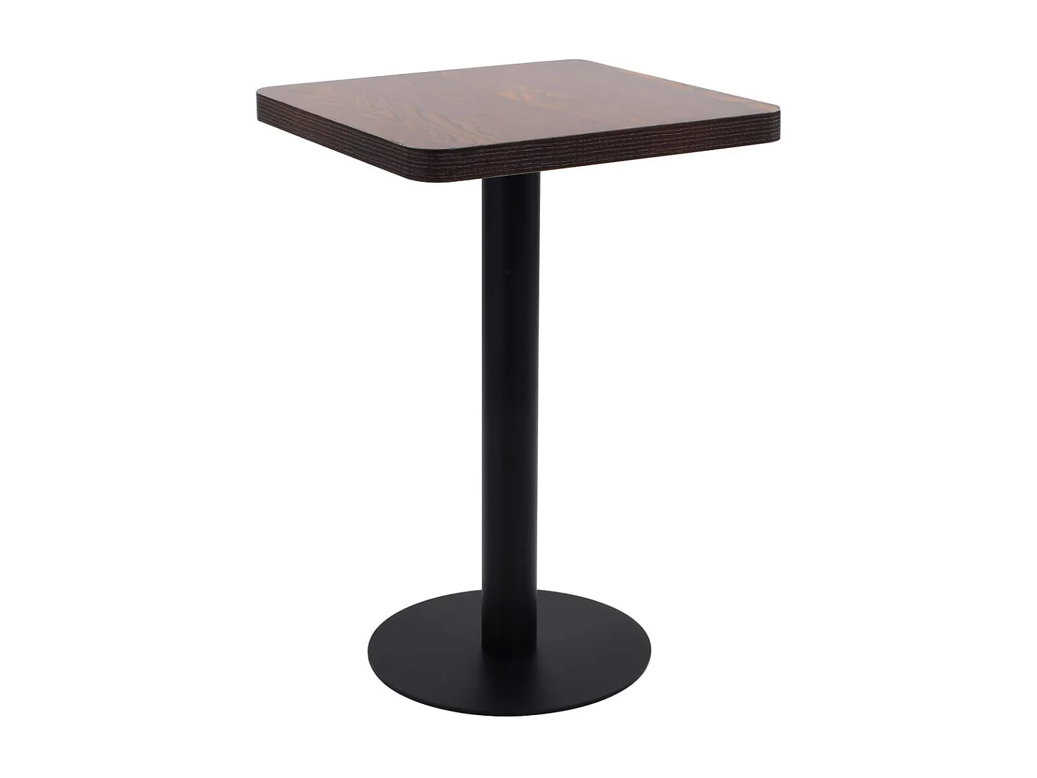 Tavolo da Bistrot Marrone Scuro 50x50 cm in MDF