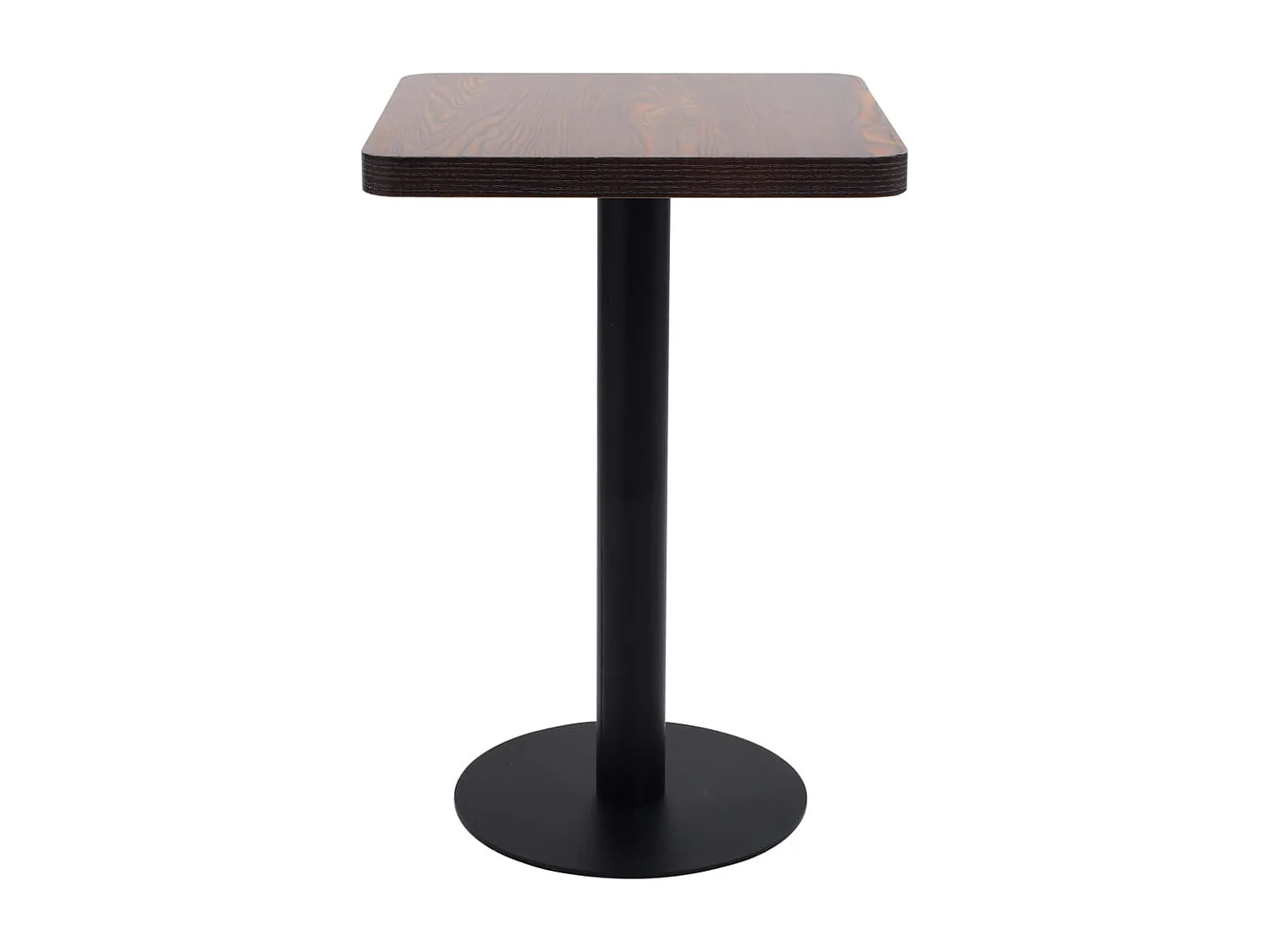 Tavolo da Bistrot Marrone Scuro 50x50 cm in MDF