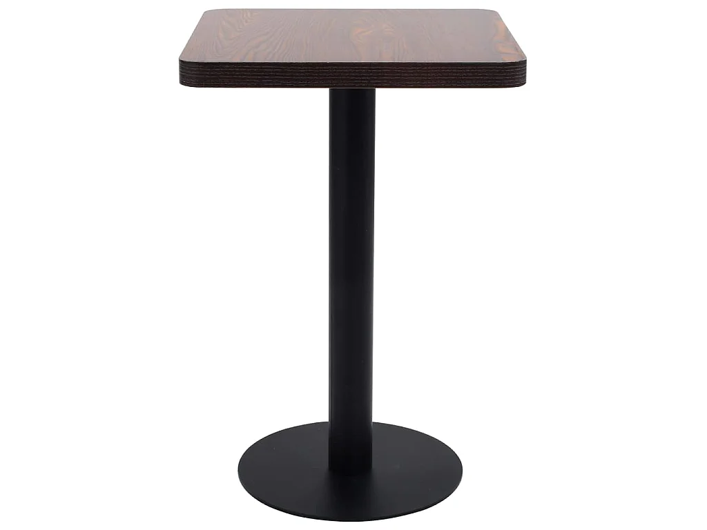 Tavolo da Bistrot Marrone Scuro 50x50 cm in MDF