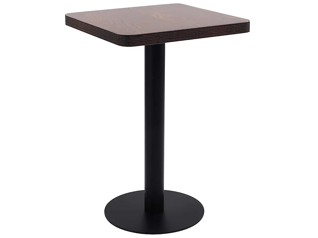 Tavolo da Bistrot Marrone Scuro 50x50 cm in MDF