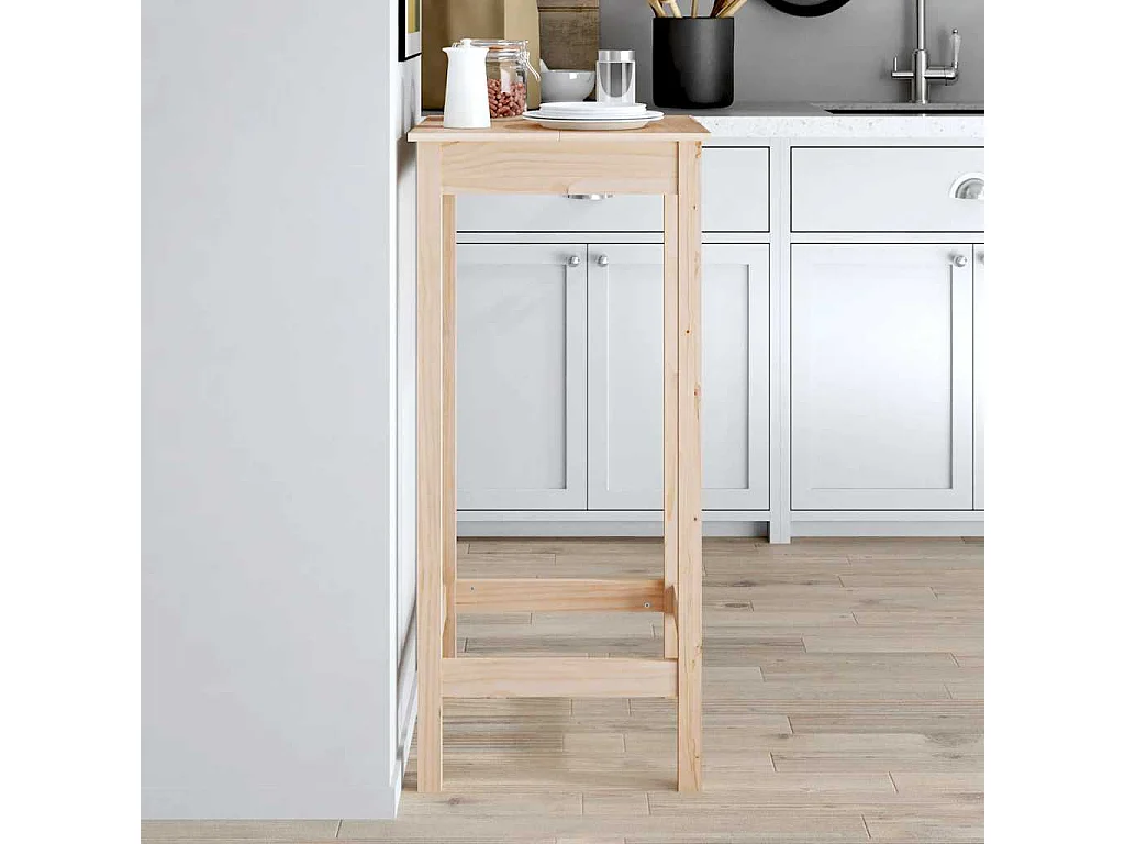 Table de bar 50x50x110 cm bois massif de pin
