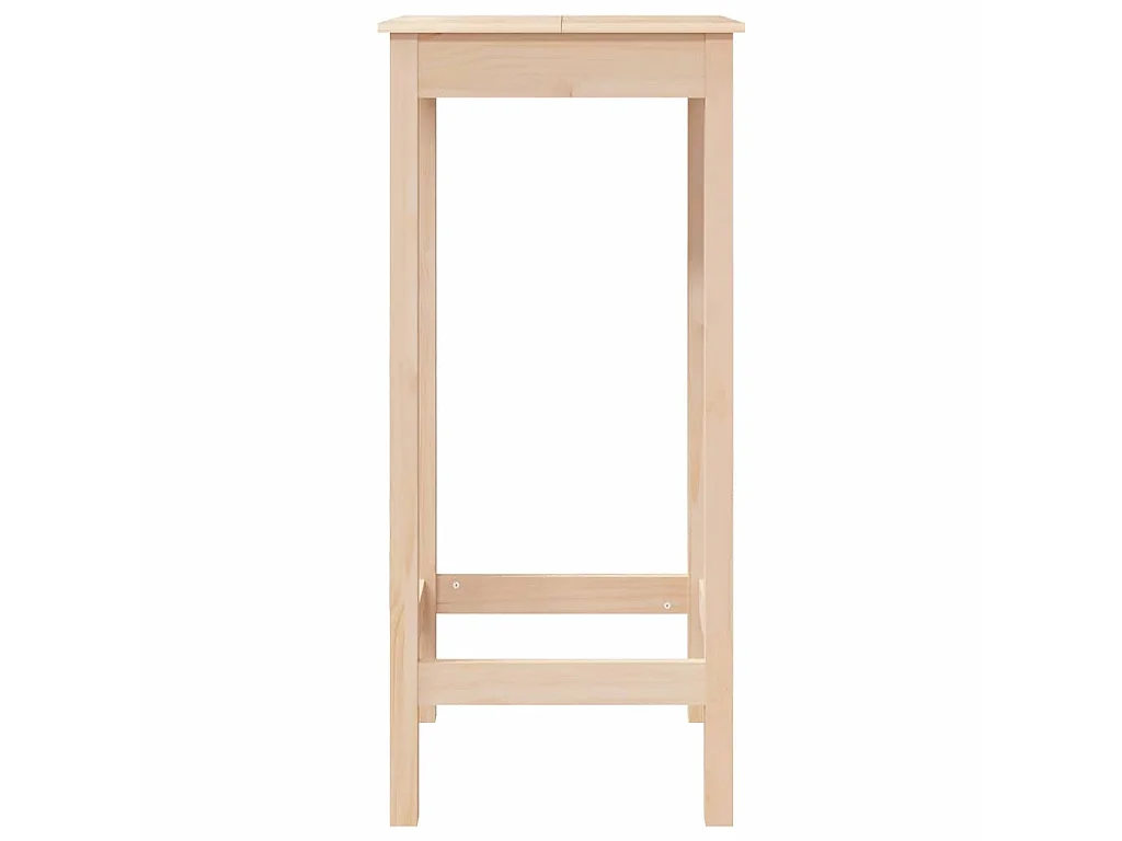 Mesa alta de bar madera maciza de pino 50x50x110 cm