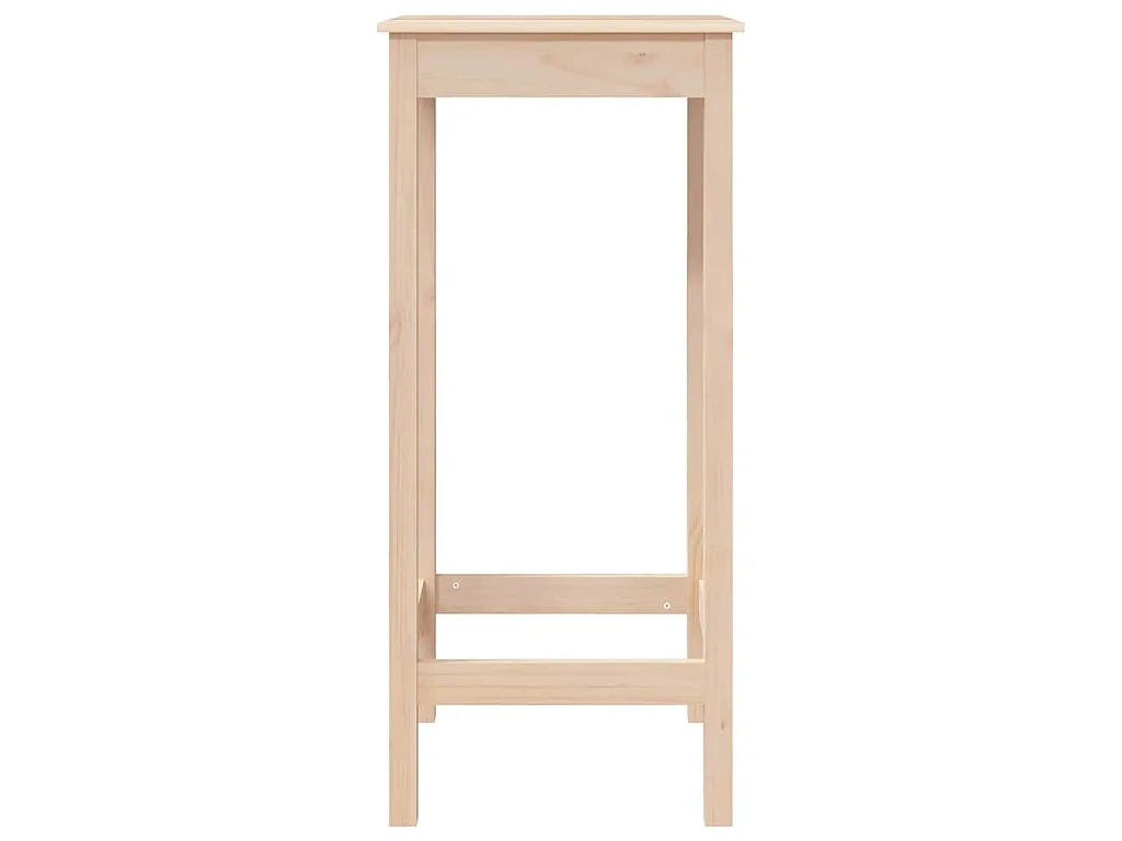Mesa alta de bar madera maciza de pino 50x50x110 cm
