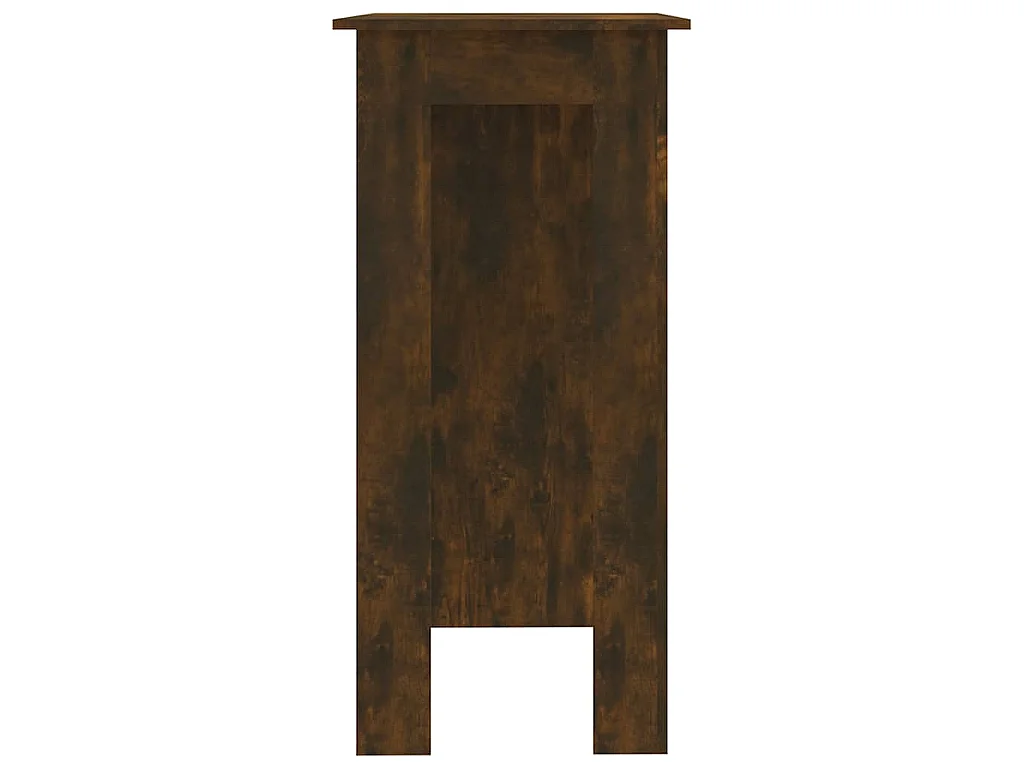 Mesa de bar c/ prateleiras derivados de madeira carvalho fumado