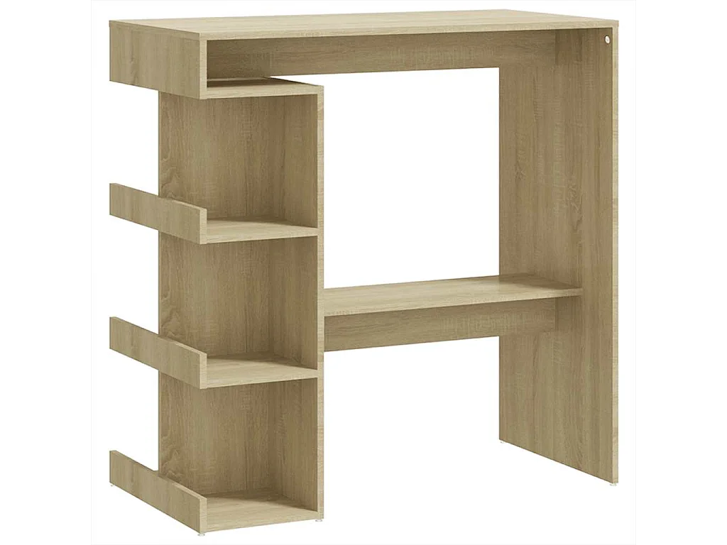 Table de bar étagère de rangement Chêne sonoma Bois ingénierie