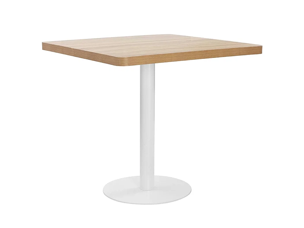 Table de bistro marron clair 80x80 cm MDF