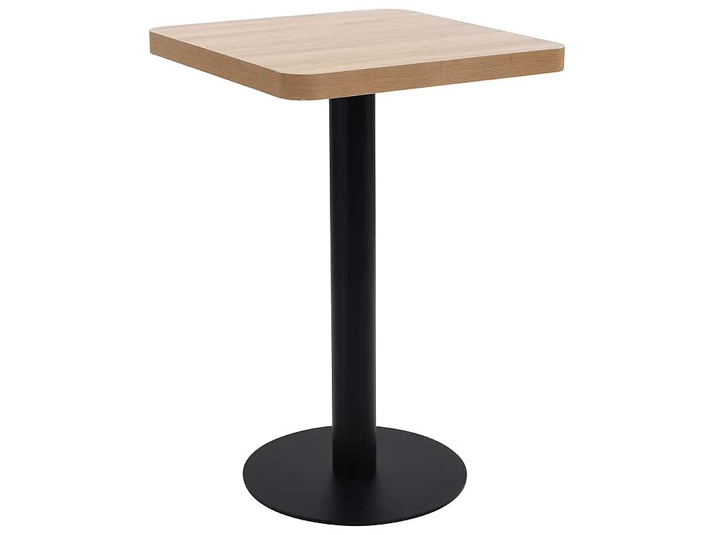 Table de bistro marron clair 50x50 cm MDF