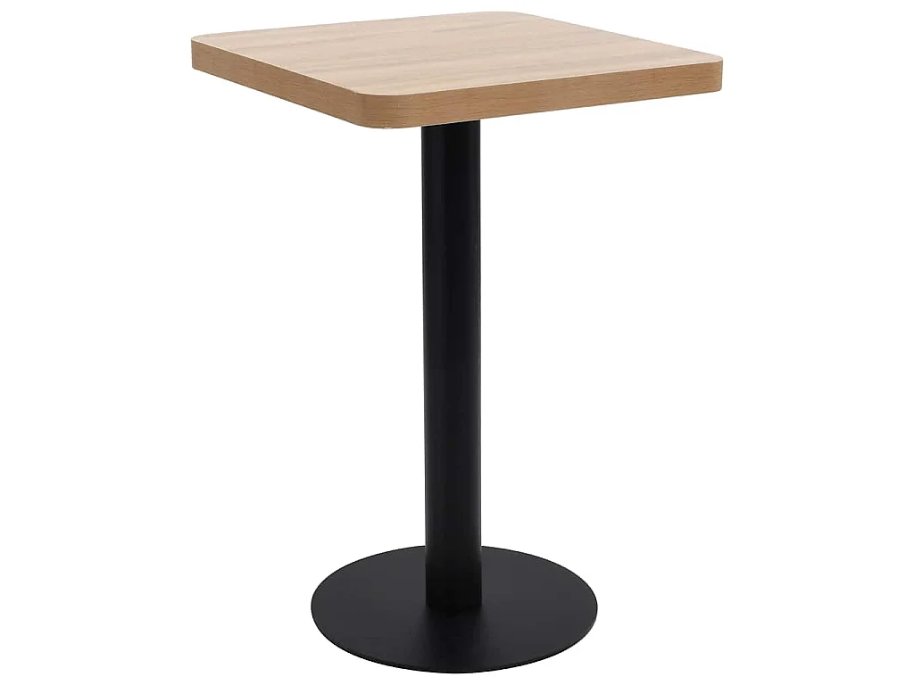 Tavolo da Bistrot Marrone Chiaro 50x50 cm in MDF