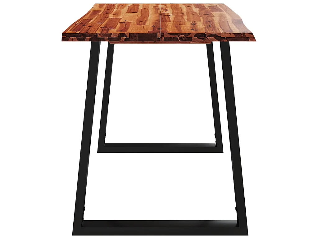Tavolo da Pranzo Bordi Vivi 110x70x75 cm Legno Massello Acacia