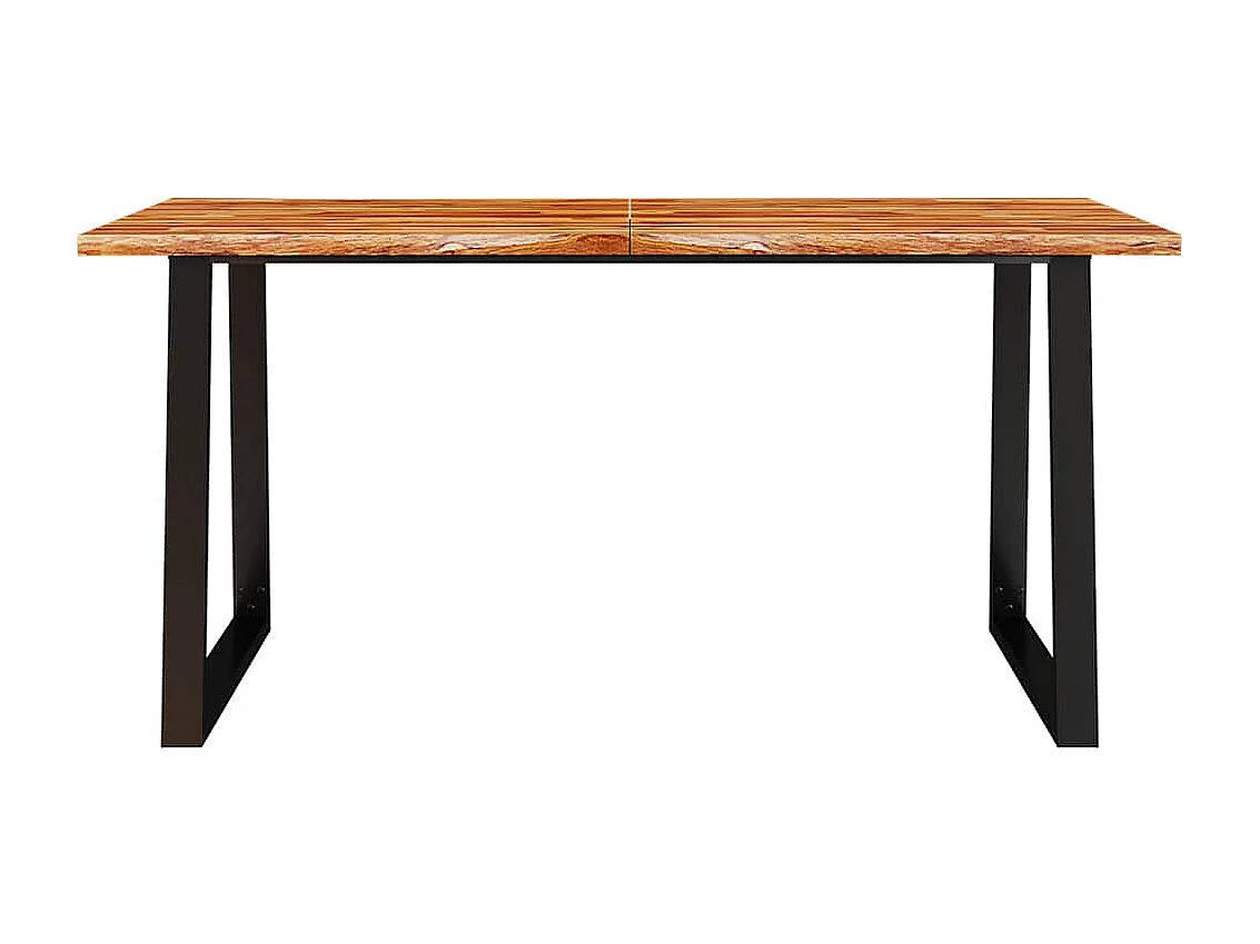 Esstisch Baumkante 160x80x75 cm Massivholz Akazie