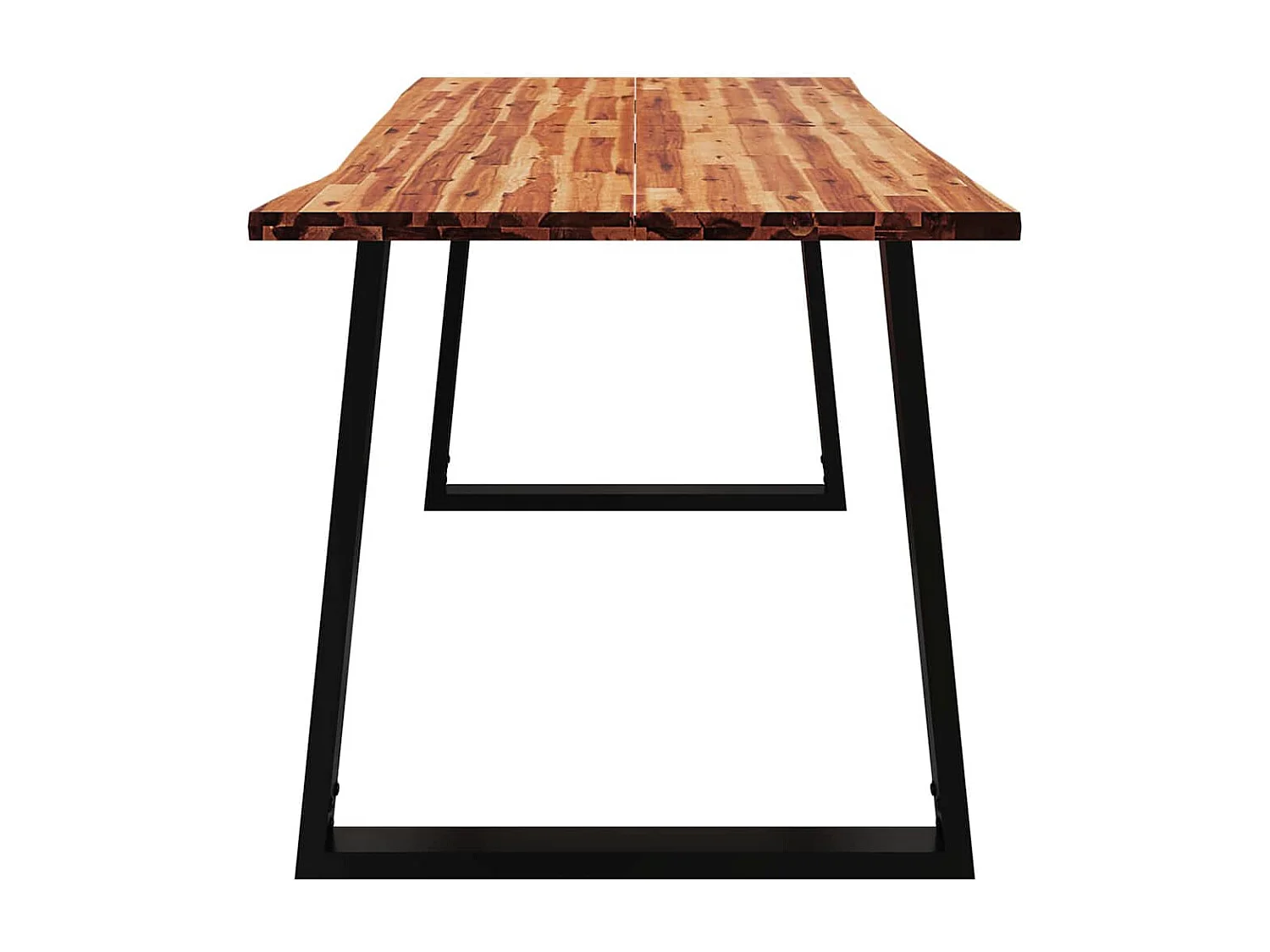 Mesa de jantar c/ bordas vivas 160x80x75 cm acácia maciça