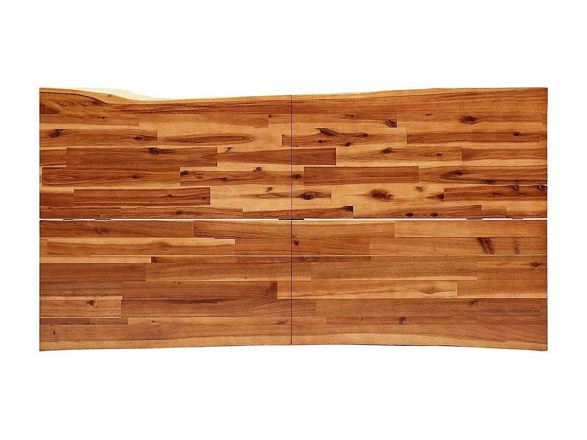 Mesa de jantar c/ bordas vivas 160x80x75 cm acácia maciça