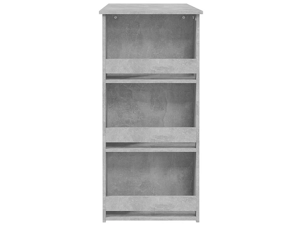 Bartafel met opbergrek 102x50x103,5 cm spaanplaat betongrijs