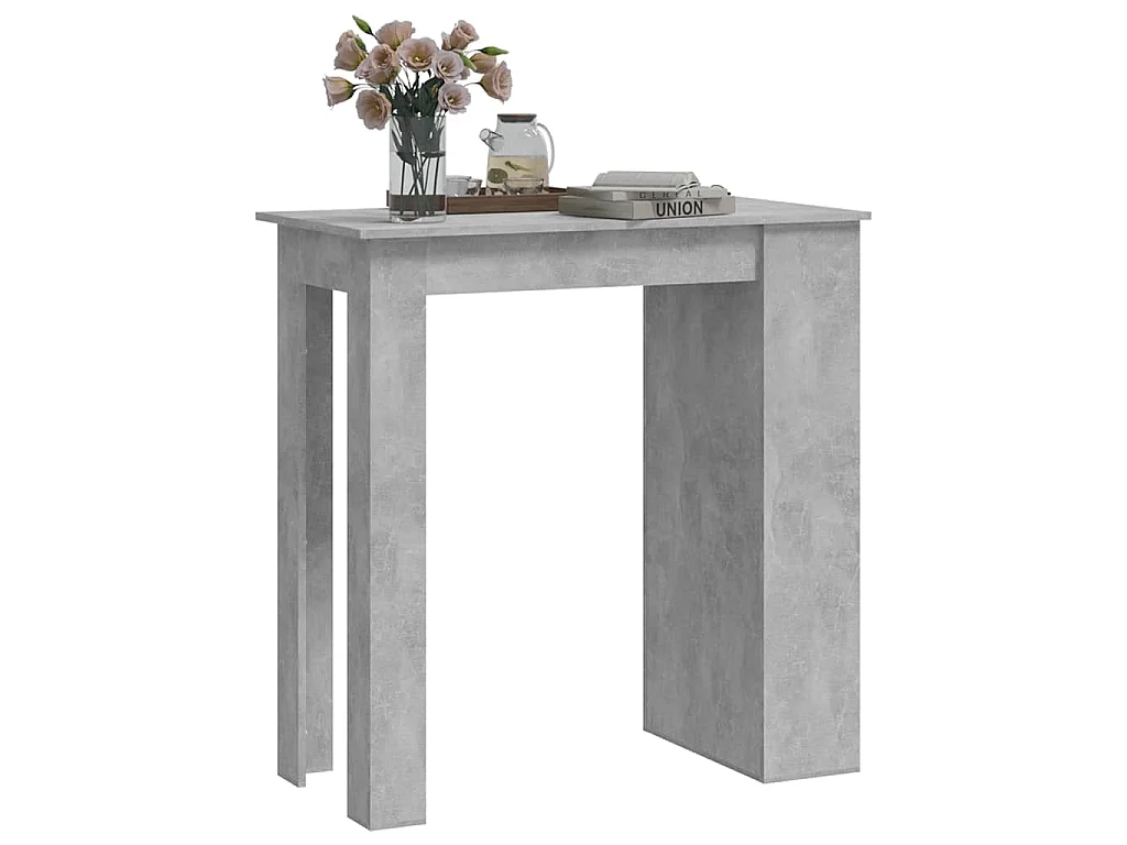 Bartafel met opbergrek 102x50x103,5 cm spaanplaat betongrijs