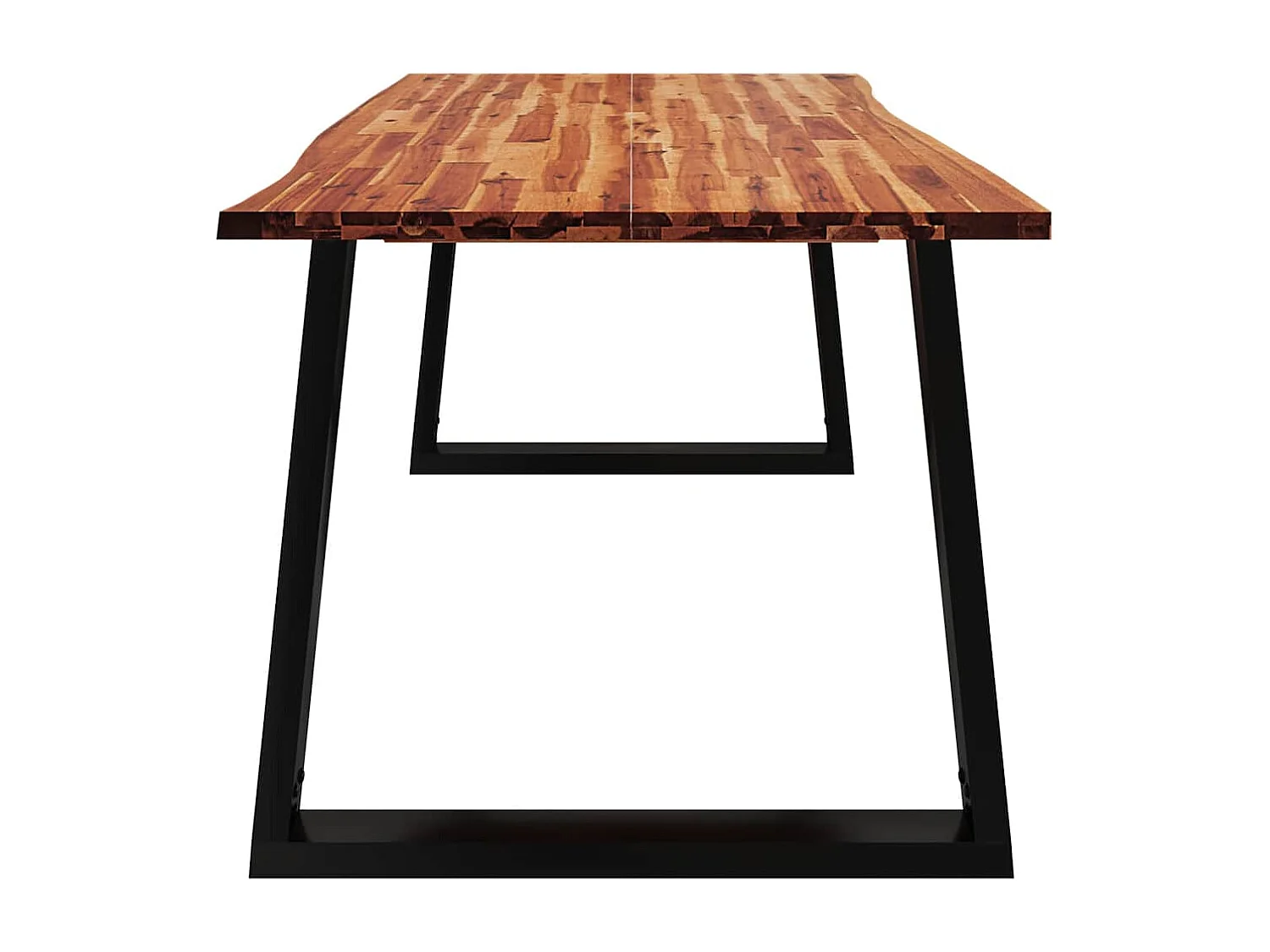 Mesa de comedor con borde vivo madera maciza acacia 180x90x75cm