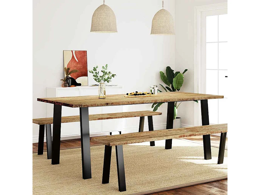 Table à manger 200x90x75 cm bois d'acacia solide