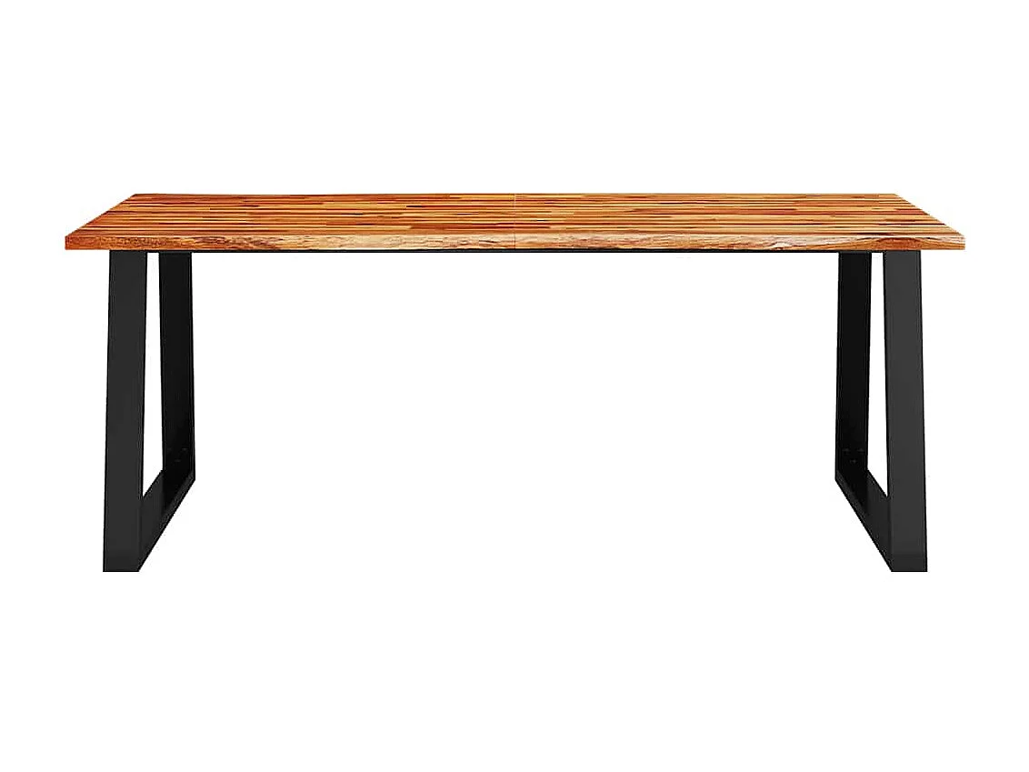 Tavolo da Pranzo Bordi Vivi 200x90x75 cm Legno Massello Acacia