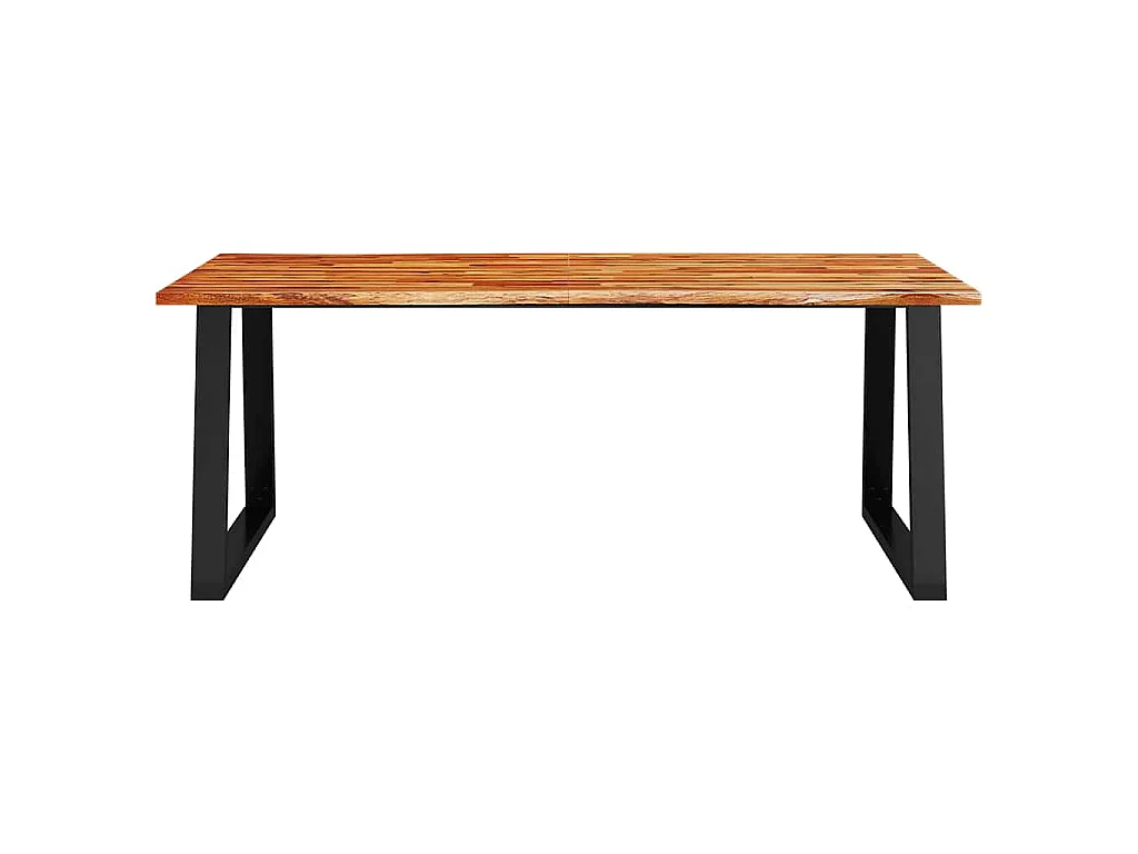 Mesa de comedor con borde vivo madera maciza acacia 200x90x75cm