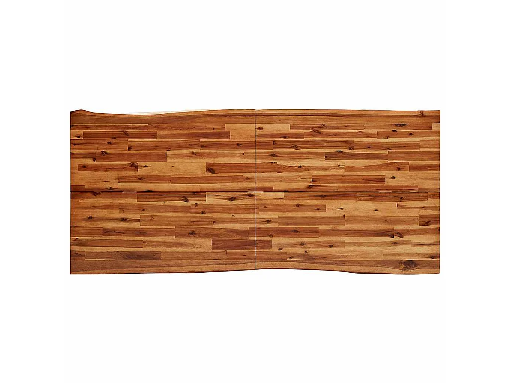 Mesa de comedor con borde vivo madera maciza acacia 200x90x75cm