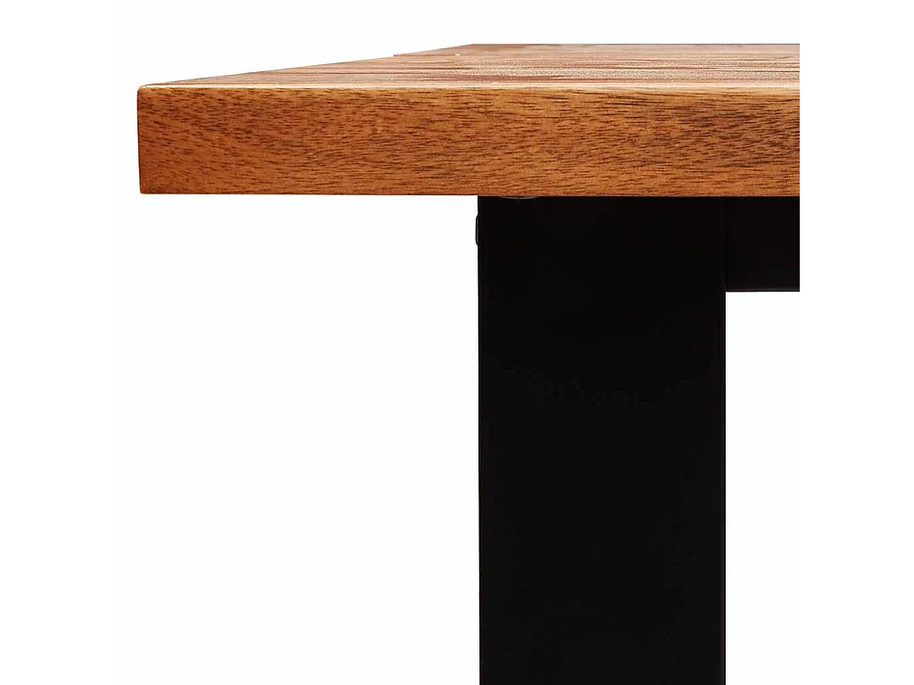 Mesa de comedor con borde vivo madera maciza acacia 200x90x75cm