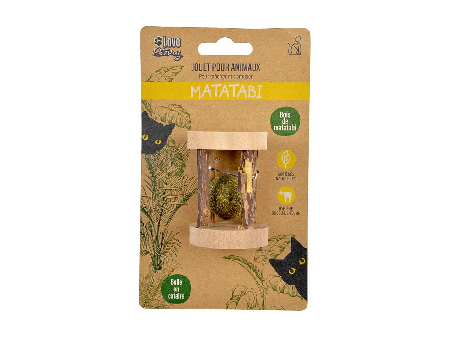 Jouet Rouleau pour Chat "Matatabi" 6cm Naturel
