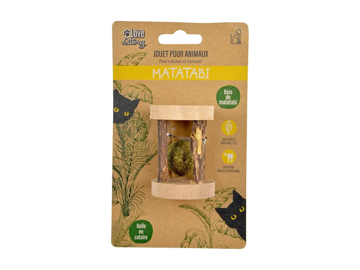 Jouet Rouleau pour Chat "Matatabi" 6cm Naturel