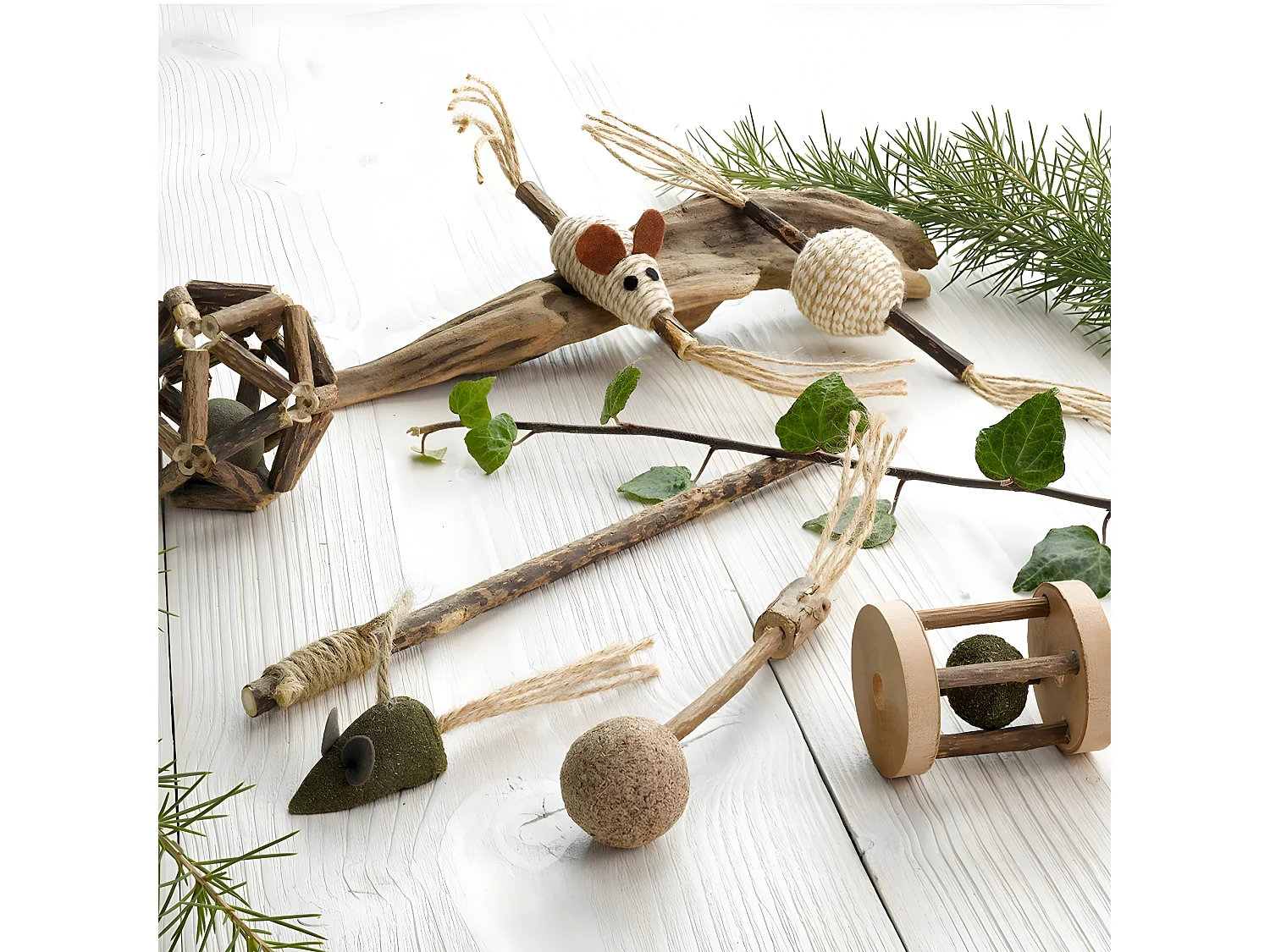 Jouet Balle pour Chat "Matatabi" 12cm Naturel