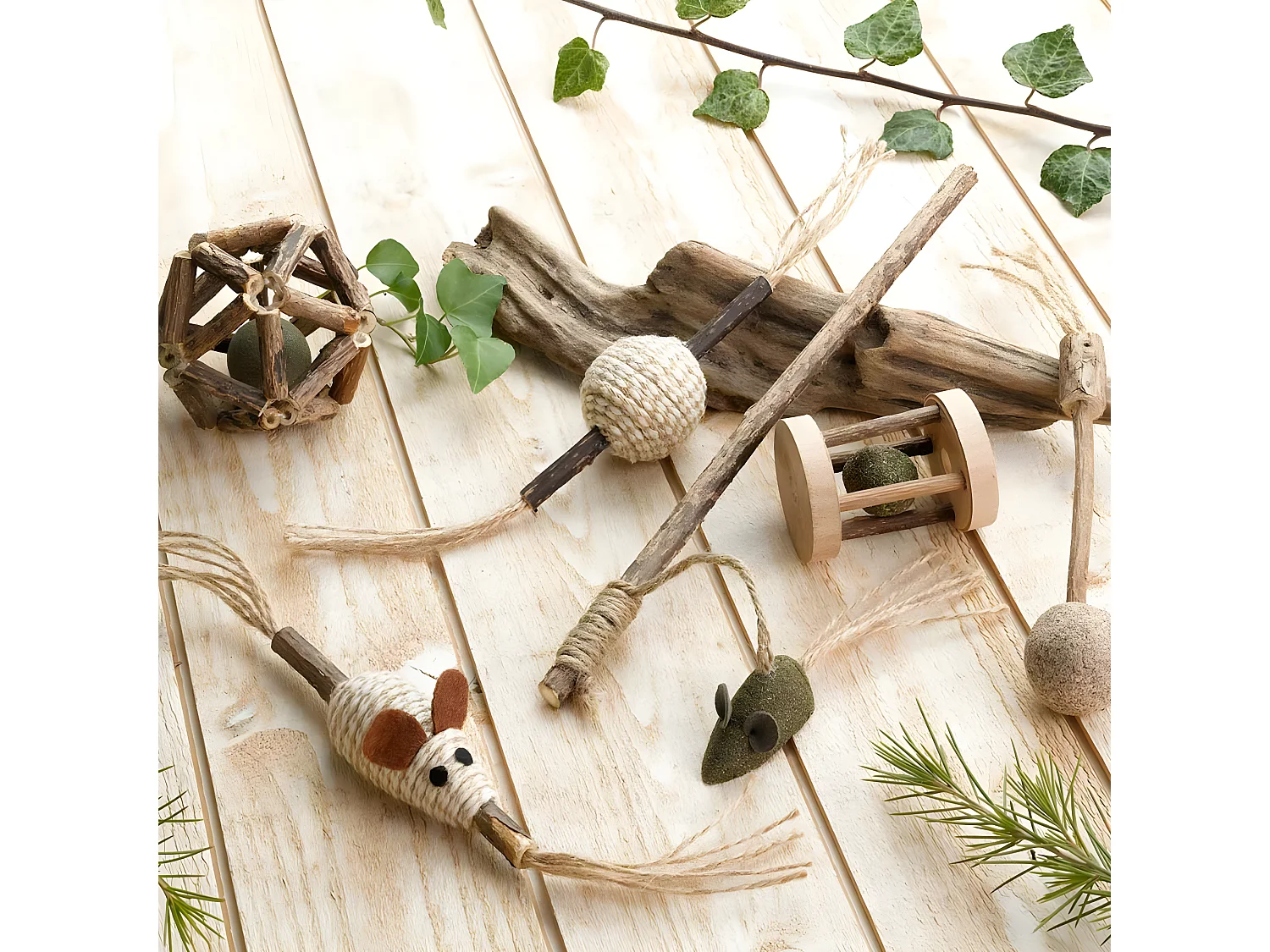 Jouet Souris pour Chat "Matatabi" 12cm Naturel