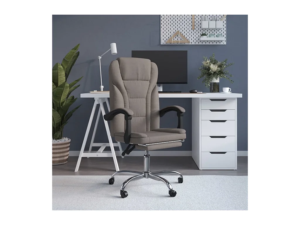 Fauteuil inclinable de bureau Taupe Tissu