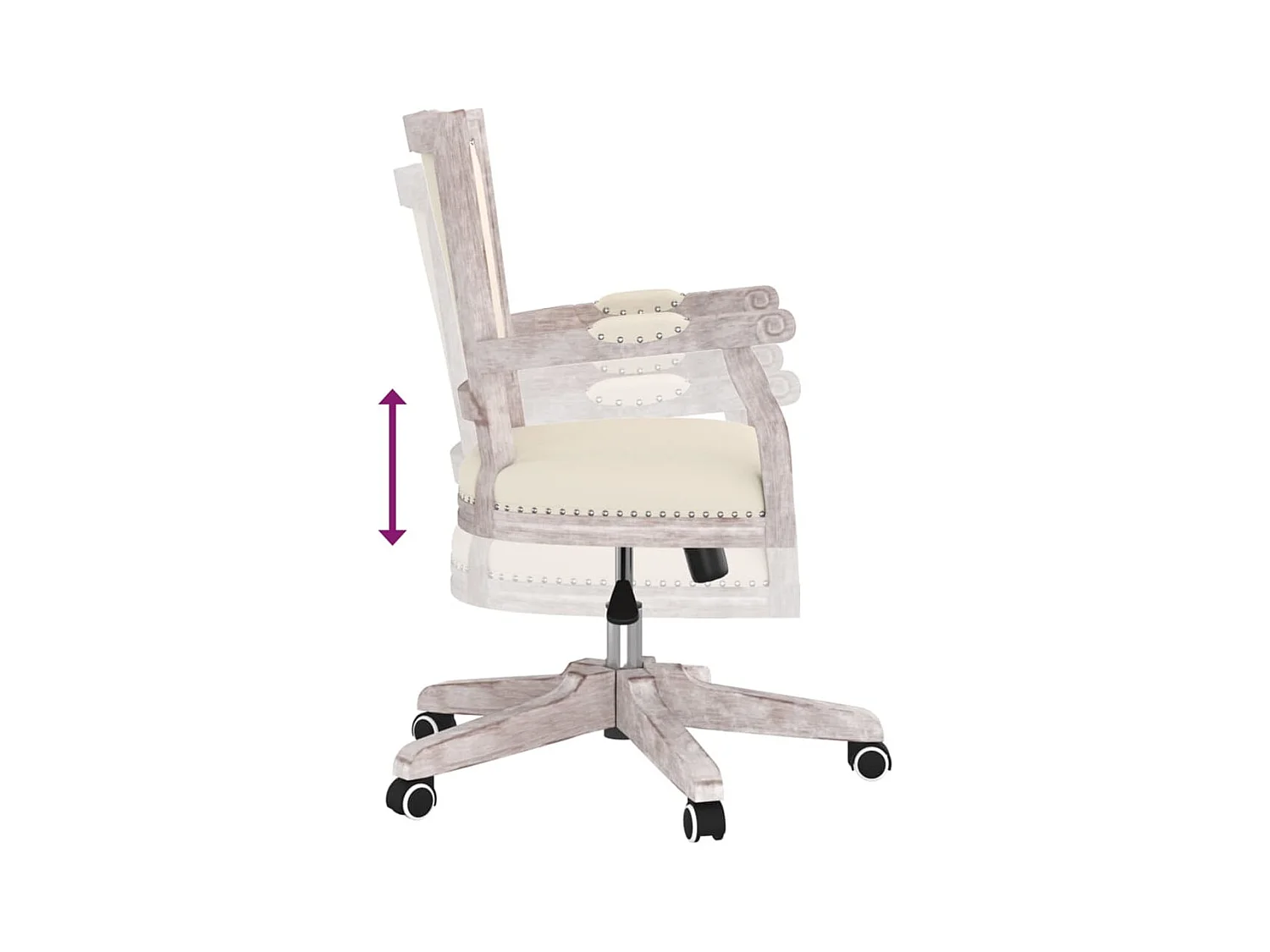 Silla de oficina giratoria de lino