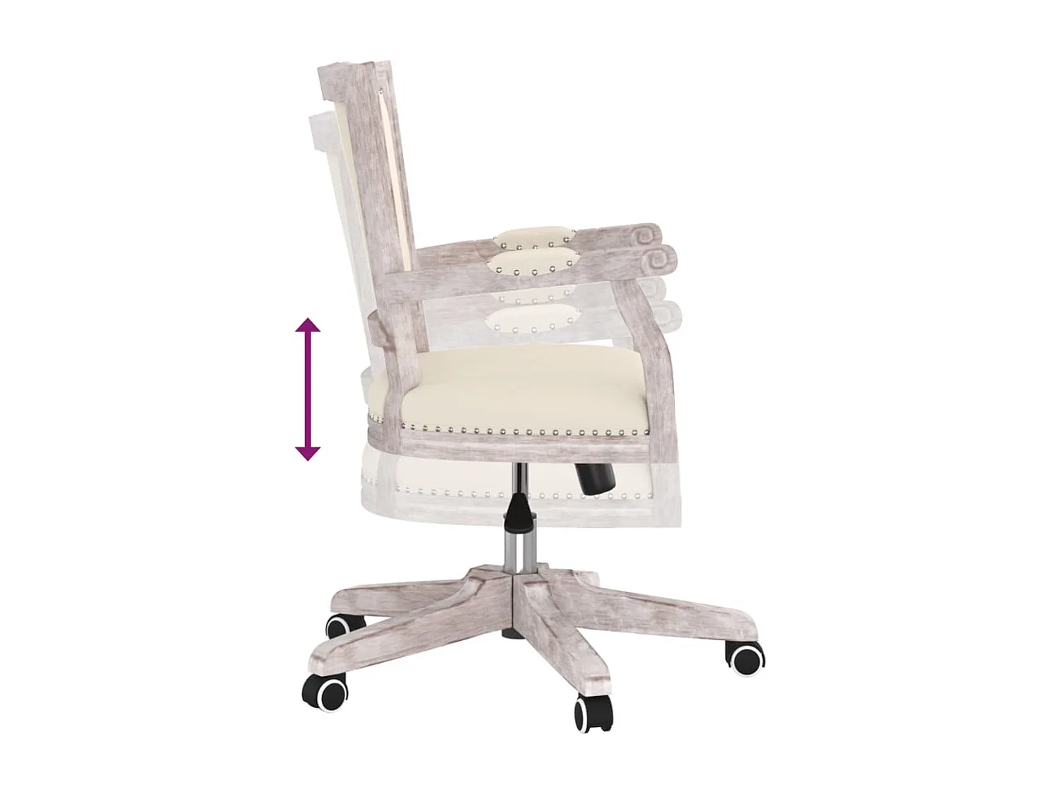 Chaise de bureau pivotante lin