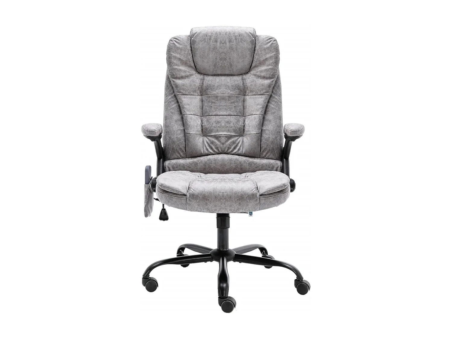 Chaise de bureau de massage gris clair similicuir daim