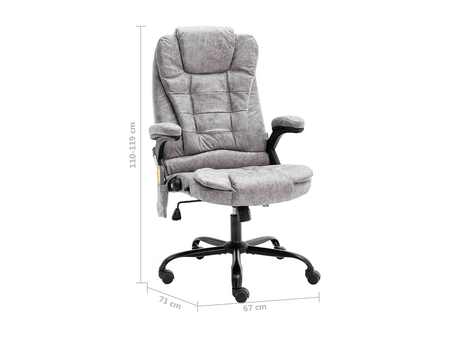 Chaise de bureau de massage gris clair similicuir daim